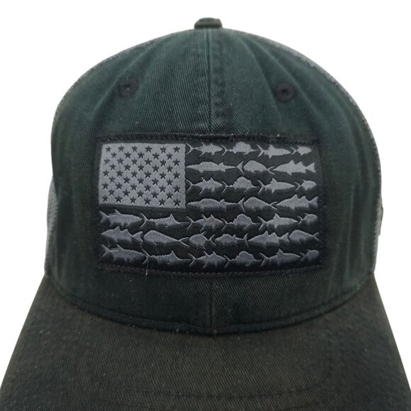Columbia PFG Mesh Flexfit L/XL Cap Performance Fishing Gear Flag Patch Hat - Picture 15 of 15